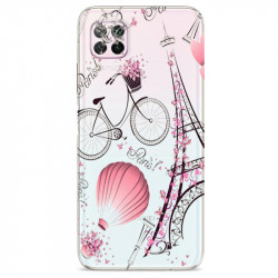 Coque transparente pour Huawei P40 Lite Paris mongolfiere