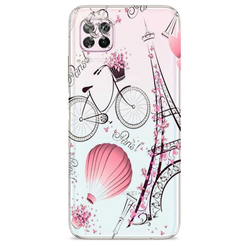 Coque transparente pour Huawei P40 Lite Paris mongolfiere