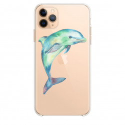 Coque transparente pour Samsung Galaxy S20 Ultra Dauphin Encre