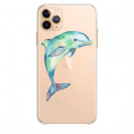 Coque transparente pour Samsung Galaxy S20 Ultra Dauphin Encre