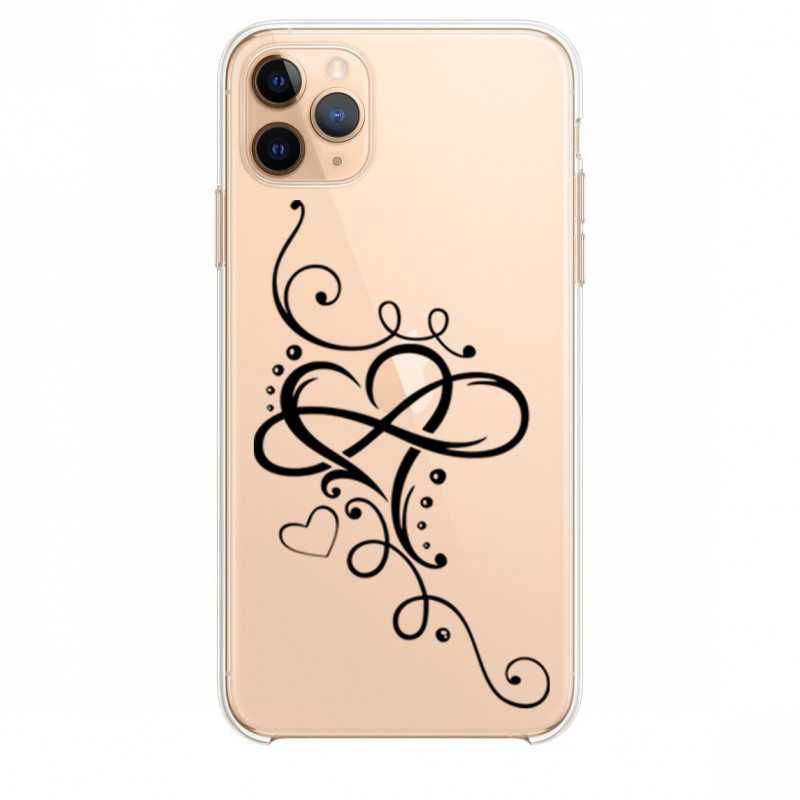 Coque transparente pour Samsung Galaxy S20 Ultra feminine coeur infini