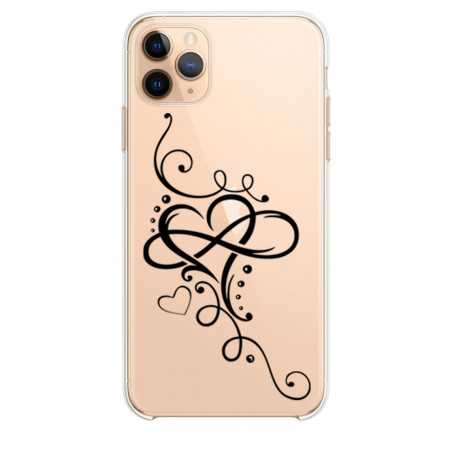 Coque transparente pour Samsung Galaxy S20 Ultra feminine coeur infini