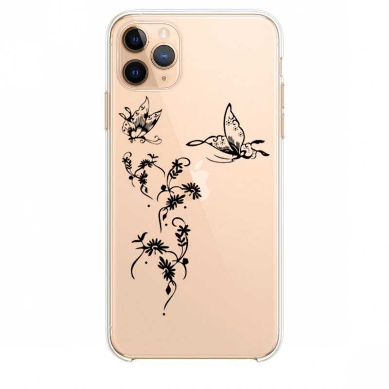 Coque transparente pour Samsung Galaxy S20 Ultra feminine envol fleur