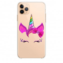 Coque transparente pour Samsung Galaxy S20 Ultra Licorne paillette