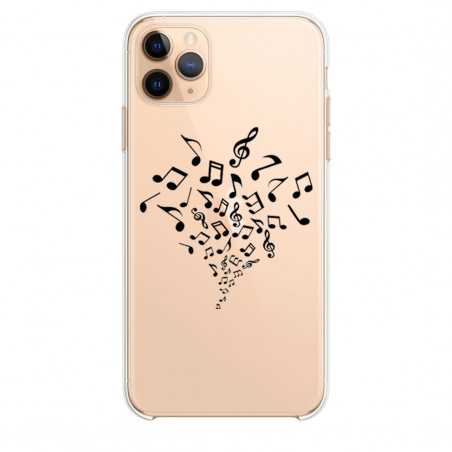 Coque transparente pour Samsung Galaxy S20 Ultra note musique