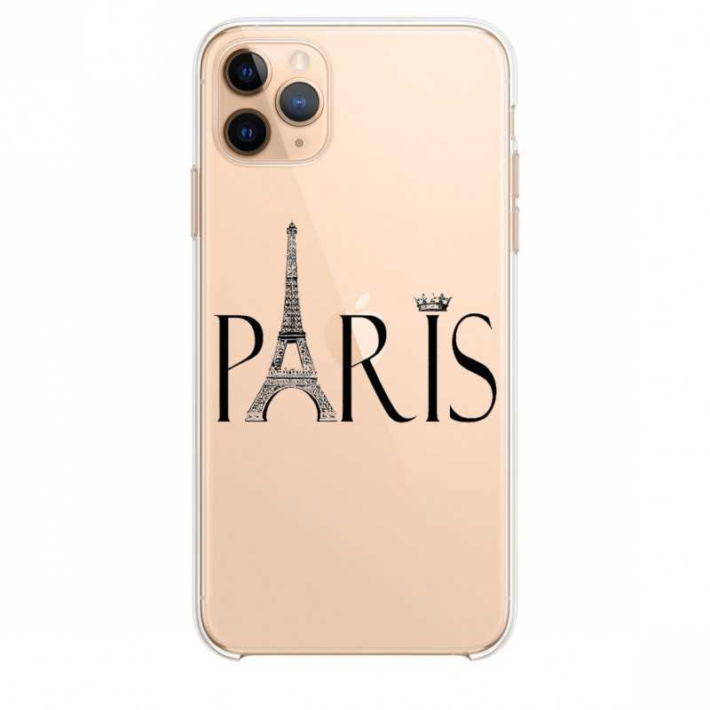 Coque transparente pour Samsung Galaxy S20 Ultra Paris noir