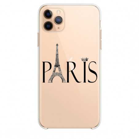 Coque transparente pour Samsung Galaxy S20 Ultra Paris noir