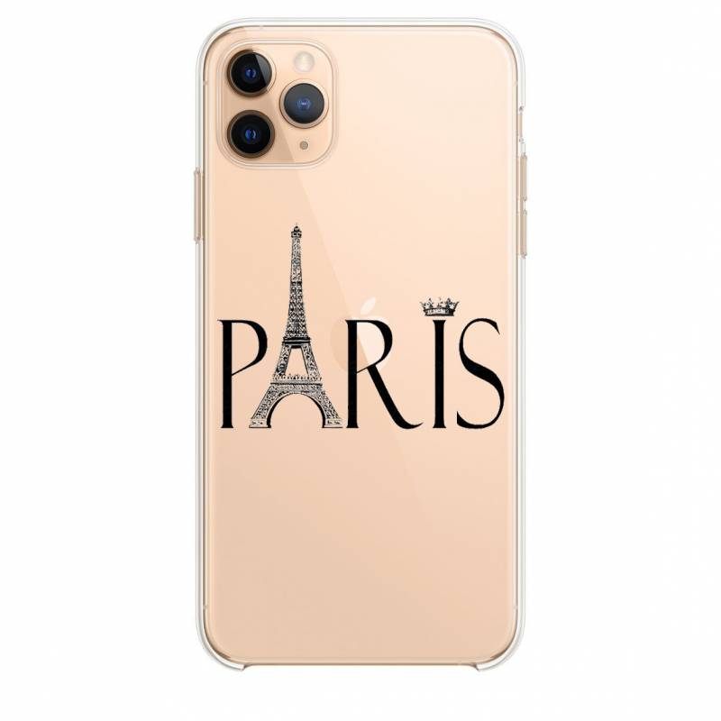 Coque transparente pour Samsung Galaxy S20 Ultra Paris noir
