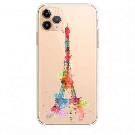 Coque transparente pour Samsung Galaxy S20 Ultra Tour eiffel colore