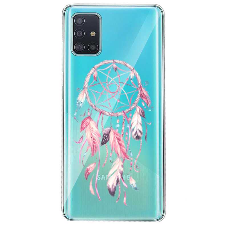 Coque transparente pour Samsung Galaxy S20 feminine attrape reve rose