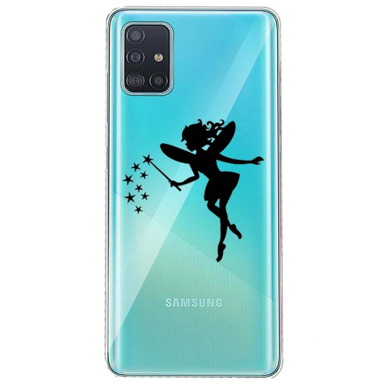 Coque transparente pour Samsung Galaxy S20 magique fee noir