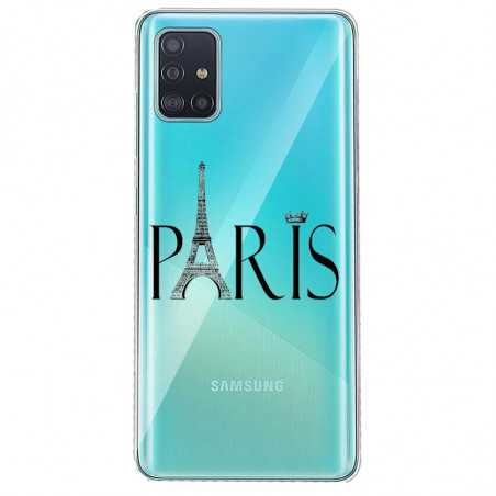 Coque transparente pour Samsung Galaxy S20 Paris noir