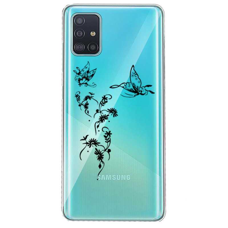 Coque transparente pour Huawei P40 feminine envol fleur