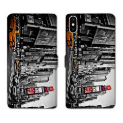 RV Housse cuir portefeuille pour Samsung Galaxy A01 Amerique USA New York Taxi