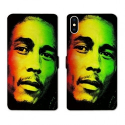 RV Housse cuir portefeuille pour Samsung Galaxy A01 Bob Marley 2