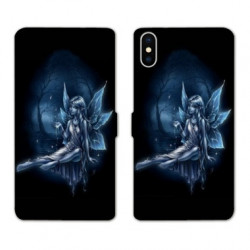 RV Housse cuir portefeuille pour Samsung Galaxy A01 Fee Bleu