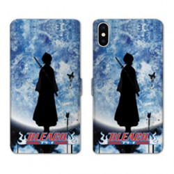 RV Housse cuir portefeuille pour Samsung Galaxy A01 Manga Bleach lune