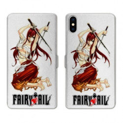 RV Housse cuir portefeuille pour Samsung Galaxy A01 Manga Fairy Tail Erza