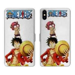RV Housse cuir portefeuille pour Samsung Galaxy A01 Manga One Piece Chopper