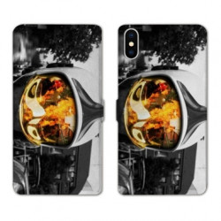 RV Housse cuir portefeuille pour Samsung Galaxy A01 pompier casque feu