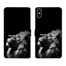 RV Housse cuir portefeuille pour Samsung Galaxy A01 roi lion