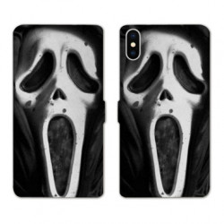 RV Housse cuir portefeuille pour Samsung Galaxy A01 Scream noir