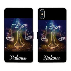 RV Housse cuir portefeuille pour Samsung Galaxy A01 signe zodiaque 2 Balance