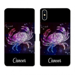 RV Housse cuir portefeuille pour Samsung Galaxy A01 signe zodiaque 2 Cancer