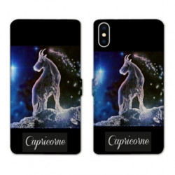 RV Housse cuir portefeuille pour Samsung Galaxy A01 signe zodiaque 2 Capricorne