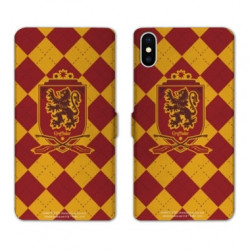 RV Housse cuir portefeuille pour Samsung Galaxy A01 WB License harry potter ecole Griffindor