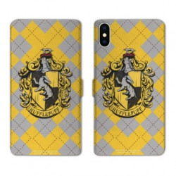 RV Housse cuir portefeuille pour Samsung Galaxy A01 WB License harry potter ecole Hufflepuff