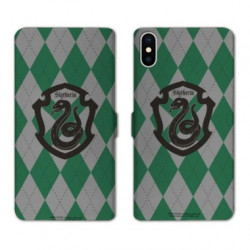 RV Housse cuir portefeuille pour Samsung Galaxy A01 WB License harry potter ecole Slytherin