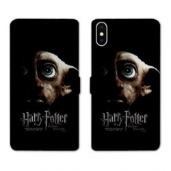 RV Housse cuir portefeuille pour Samsung Galaxy A01 WB License harry potter Hollows Dobby