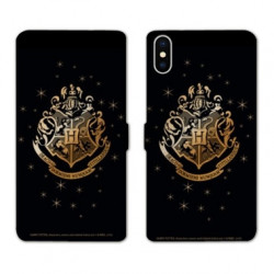 RV Housse cuir portefeuille pour Samsung Galaxy A01 WB License harry potter pattern Poudlard