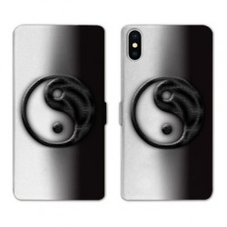 RV Housse cuir portefeuille pour Samsung Galaxy A01 Yin Yang 3d