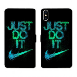 RV Housse cuir portefeuille pour Samsung Galaxy A01 Nike Just do it
