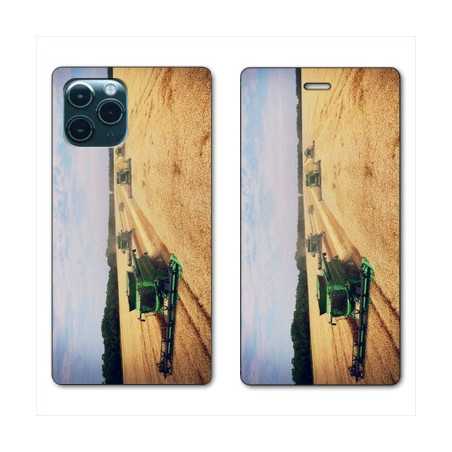 RV Housse cuir portefeuille pour Huawei P40 Agriculture Moissonneuse