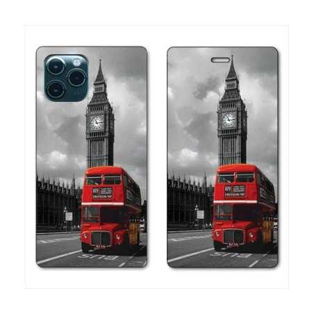 RV Housse cuir portefeuille pour Huawei P40 Angleterre London Bus