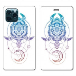 RV Housse cuir portefeuille pour Huawei P40 Animaux Maori tortue color