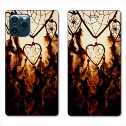 RV Housse cuir portefeuille pour Huawei P40 attrape reve Noir