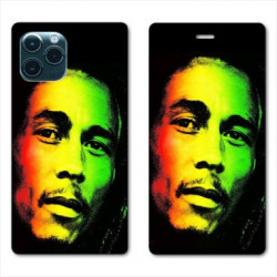 RV Housse cuir portefeuille pour Huawei P40 Bob Marley 2