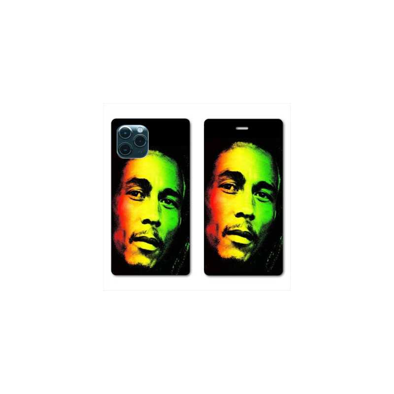 RV Housse cuir portefeuille pour Huawei P40 Bob Marley 2