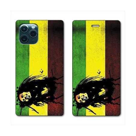 RV Housse cuir portefeuille pour Huawei P40 Bob Marley Drapeau