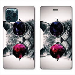 RV Housse cuir portefeuille pour Huawei P40 Chat Fashion