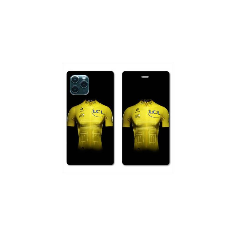 RV Housse cuir portefeuille pour Huawei P40 Cyclisme Maillot jaune