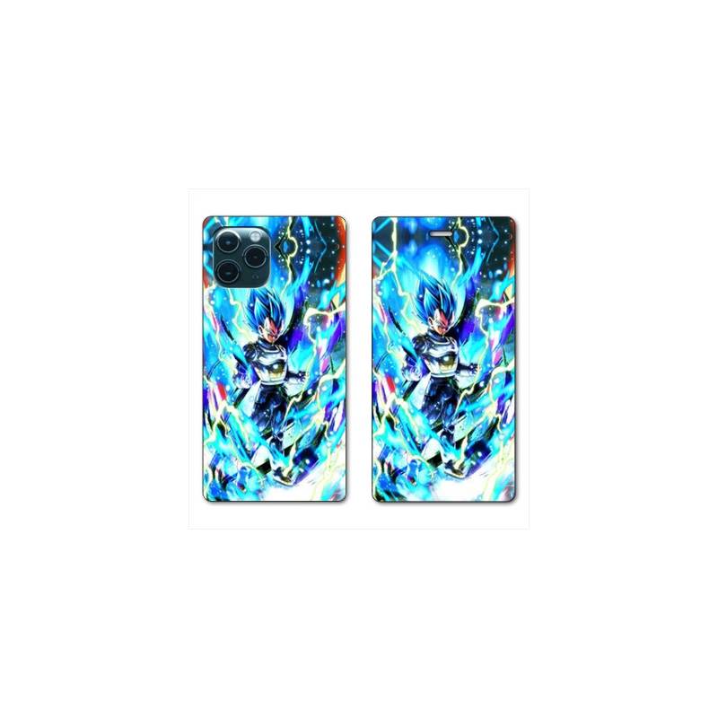 RV Housse cuir portefeuille pour Huawei P40 Manga Dragon Ball Vegeta Bleu