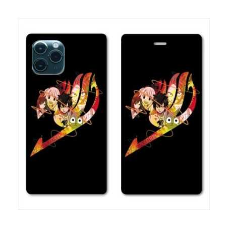 RV Housse cuir portefeuille pour Huawei P40 Manga Fairy Tail Logo Noir