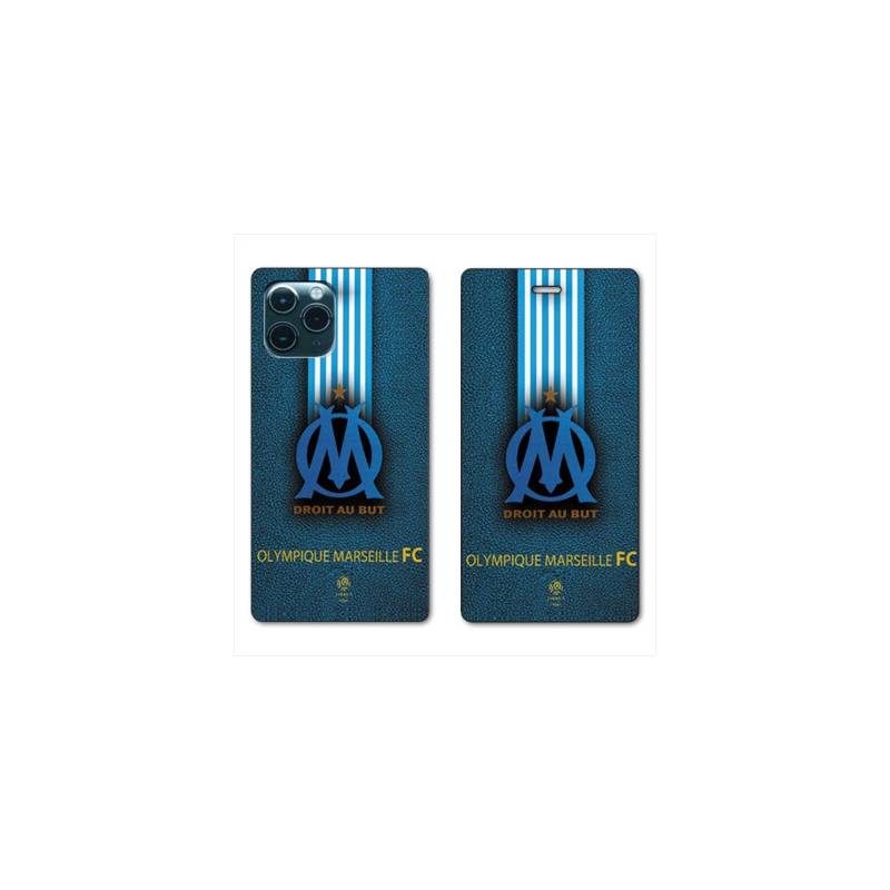 RV Housse cuir portefeuille pour Huawei P40 Olympique Marseille OM Bande