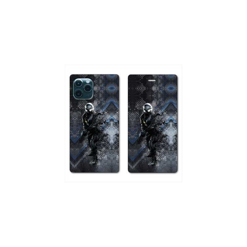 RV Housse cuir portefeuille pour Huawei P40 police swat