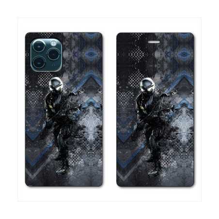 RV Housse cuir portefeuille pour Huawei P40 police swat